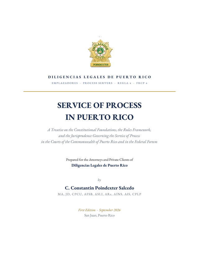 Cover of Service of Process in Puerto Rico